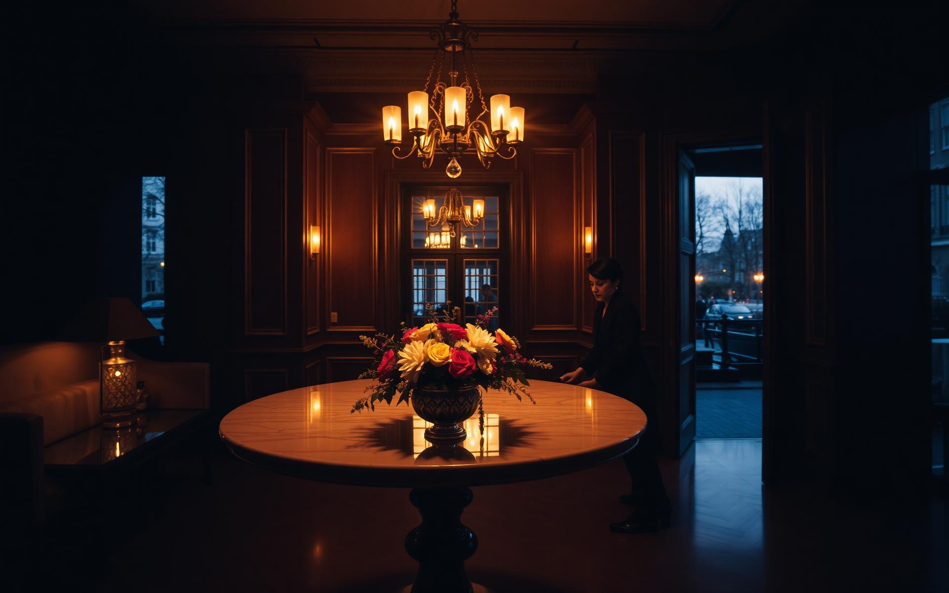 Een elegante Amsterdamse woning in de schemering